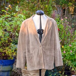 Suede Vtg Jacket Linea by Luis Dell’Olio Tan trad’l lapel 1-btn